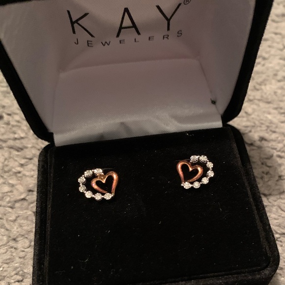 Kay Jewelers Jewelry - Kay’s Diamond Heart Earrings
